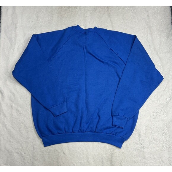 Vintage NWT 90s Fruit of the Loom Blank Blue Crewneck Sweatshirt Men's Size 3XL - Picture 9 of 9